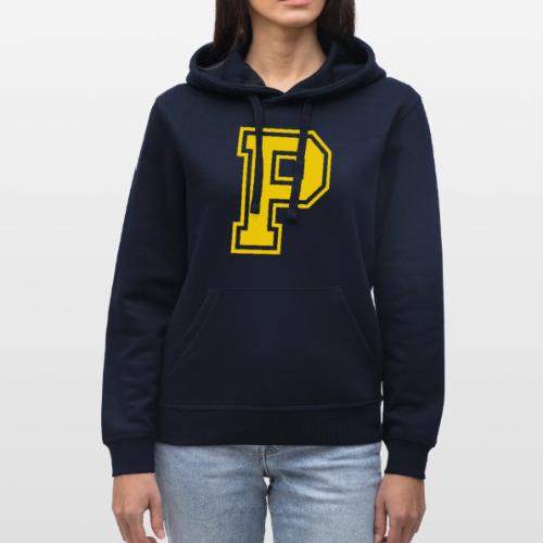Letter P – Capital Athletic Alphabet Monogram - Stanley/Stella Drummer Unisex Organic Hoodie