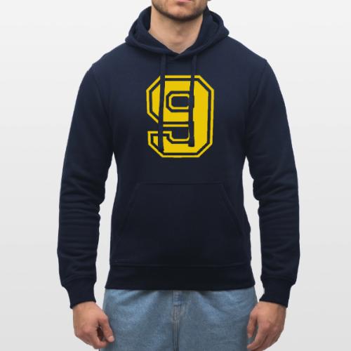 Number 9 in a classic athletic collegiate font - Stanley/Stella Drummer Unisex Organic Hoodie