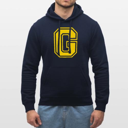 Letter G – Capital Athletic Alphabet Monogram - Stanley/Stella Drummer Unisex Organic Hoodie