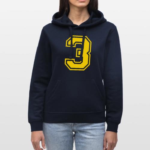 Number 3 in a classic athletic collegiate font - Stanley/Stella Drummer Unisex Organic Hoodie