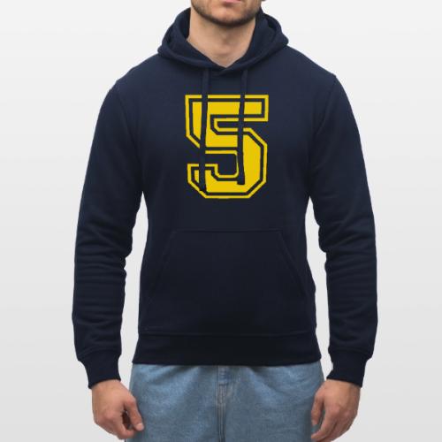 Number 5 in a classic athletic collegiate font - Stanley/Stella Drummer Unisex Organic Hoodie
