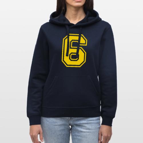 Number 6 in a classic athletic collegiate font - Stanley/Stella Drummer Unisex Organic Hoodie