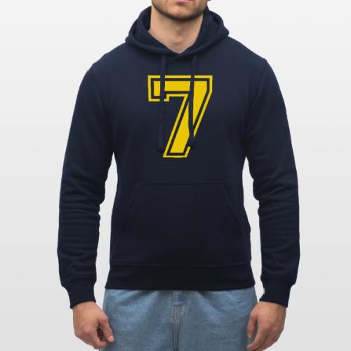 Number 7 in a classic athletic collegiate font - Stanley/Stella Drummer Unisex Organic Hoodie