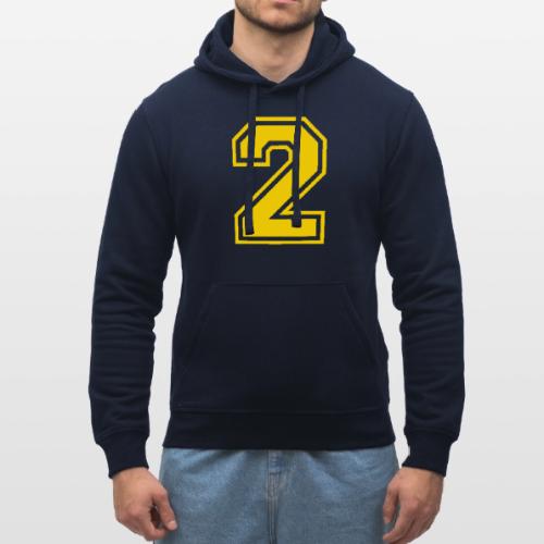 Number 2 in a classic athletic collegiate font - Stanley/Stella Drummer Unisex Organic Hoodie