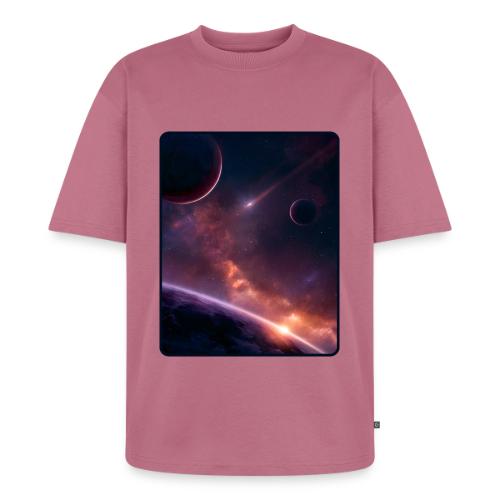 Cosmic Sunset Nebula Space Art - Unisex Premium Oversized Organic T-Shirt