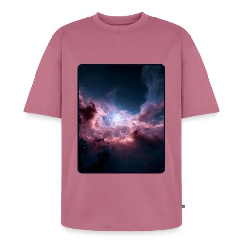 Radiant Cosmic Nebula Artwork - Unisex Oversized Organic T-Shirt