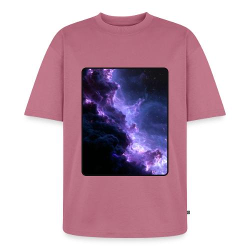 Purple Nebula Space Design - Unisex Premium Oversized Organic T-Shirt