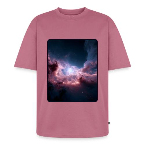 Radiant Cosmic Nebula Artwork - Unisex Premium Oversized Organic T-Shirt