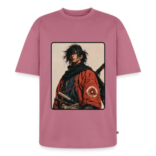 Young Samurai Warrior Portrait - Unisex Premium Oversized Organic T-Shirt