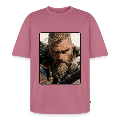 Fierce Viking Warrior Portrait - Unisex Premium Oversized Organic T-Shirt