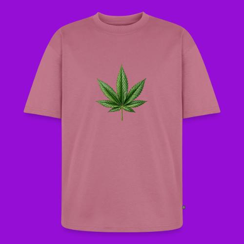 Cannabis Leaf - Unisex Oversized Organic T-Shirt