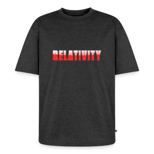 Relativity Science Typography Design - Unisex Premium Oversized Organic T-Shirt