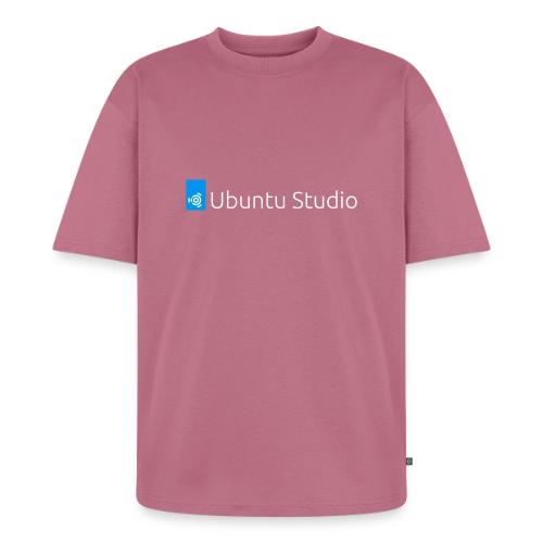 Ubuntu Studio Logo 2022 - White - Unisex Oversized Organic T-Shirt