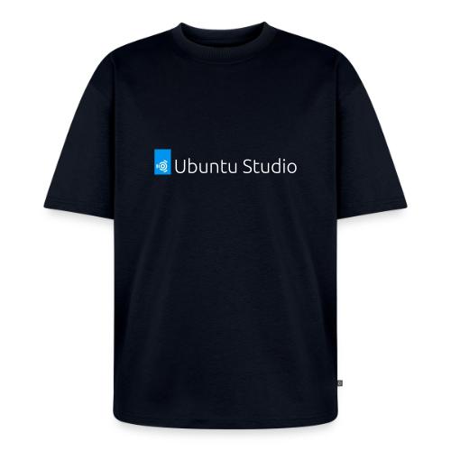 Ubuntu Studio Logo 2022 - White - Unisex Oversized Organic T-Shirt