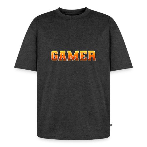 Gamer Varsity Gradient Design for Apparel - Unisex Premium Oversized Organic T-Shirt