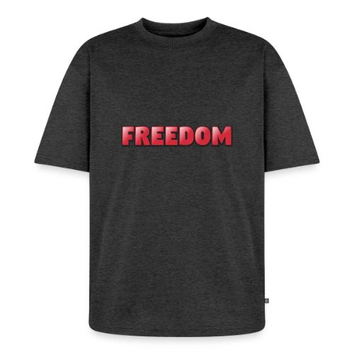 Freedom Bold 3D Word Art Design - Unisex Premium Oversized Organic T-Shirt