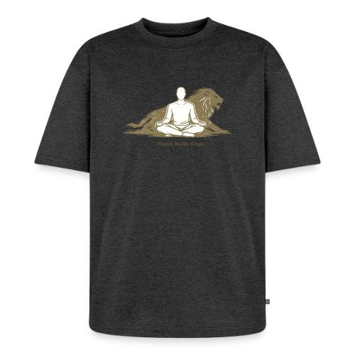 Silence Builds Kings Meditation Lion - Unisex Oversized Organic T-Shirt