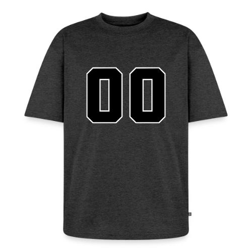 Varsity 00 Athletic Number Design - Unisex Oversized Organic T-Shirt