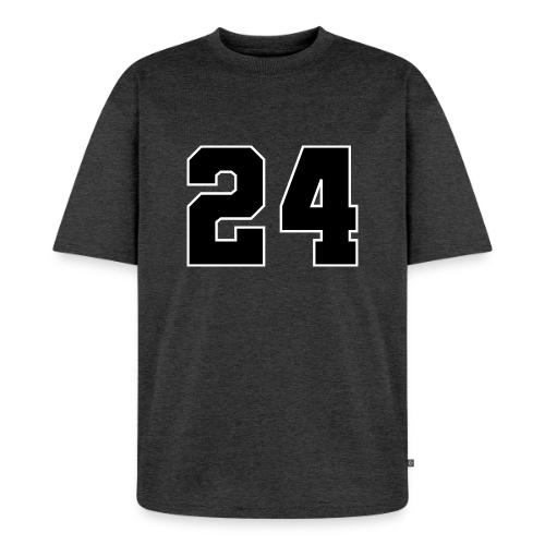 Varsity Number 24 College Font - Unisex Premium Oversized Organic T-Shirt