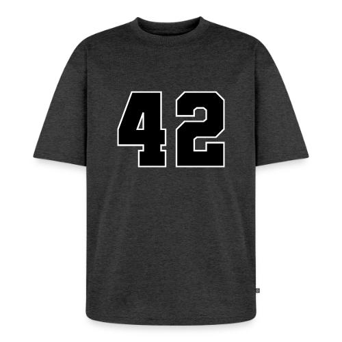 Varsity Number 42 Sports Style - Unisex Premium Oversized Organic T-Shirt