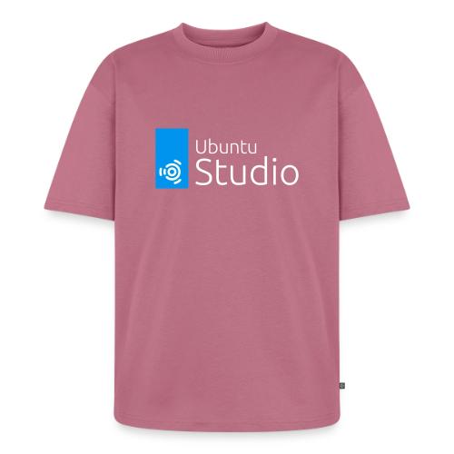 Ubuntu Studio 2022 - Stacked White - Unisex Oversized Organic T-Shirt