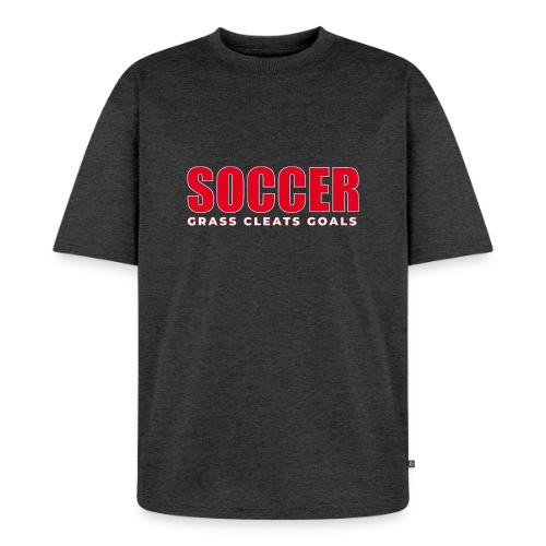 Soccer Grass Cleats Goals Typography Design - Unisex Oversized Organic T-Shirt