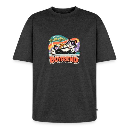 Sassy Cat Pride Pizza Retro Comic - Unisex Oversized Organic T-Shirt