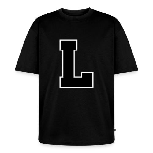 Varsity Letter L Athletic Monogram - Unisex Premium Oversized Organic T-Shirt
