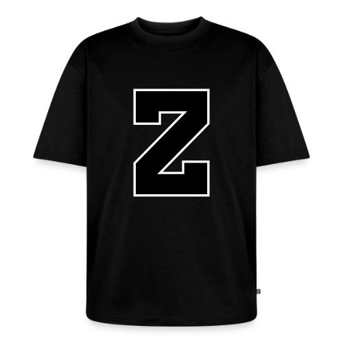Varsity Letter Z Athletic Font Design - Unisex Premium Oversized Organic T-Shirt
