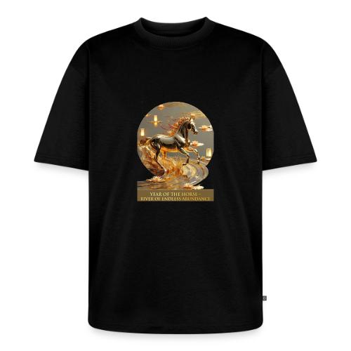 Year of the Horse Abundance T Shirt, Lunar NY Gift - Unisex Oversized Organic T-Shirt