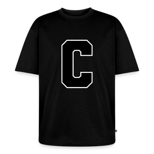 Varsity Letter C Collegiate Monogram - Unisex Premium Oversized Organic T-Shirt
