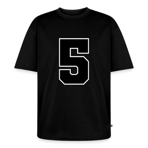Varsity Number 5 Athletic Design - Unisex Premium Oversized Organic T-Shirt
