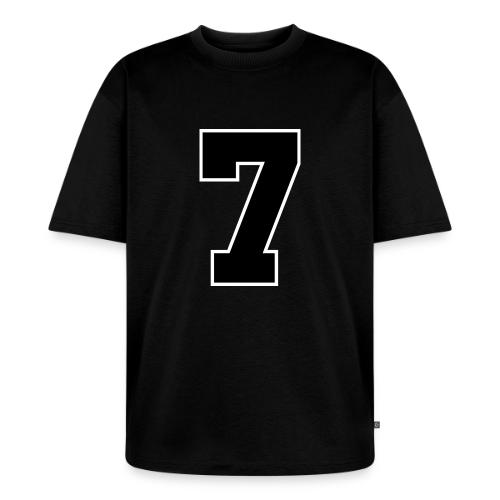 Varsity Number 7 Athletic Look - Unisex Premium Oversized Organic T-Shirt