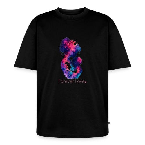 Forever Love-Vibrant Watercolor Mother-Child - Unisex Oversized Organic T-Shirt