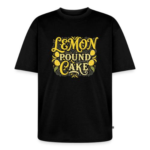 Lemon Pound Cake Vintage Flourish - Unisex Oversized Organic T-Shirt