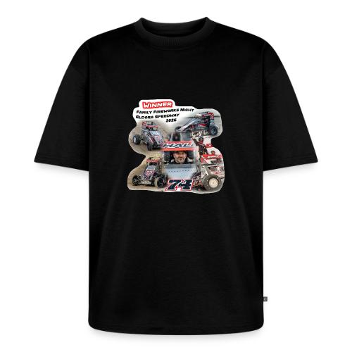 Luke Hall - Eldora Speedway FFN#1 Design 1 - Unisex Oversized Organic T-Shirt