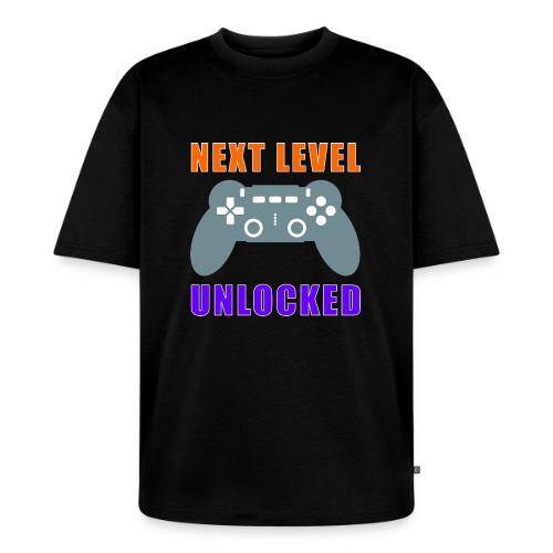 Next Level Unlocked Gamer Design - Unisex Premium Oversized Organic T-Shirt