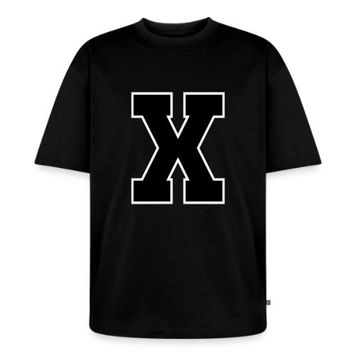 Varsity Letter X Athletic Monogram - Unisex Premium Oversized Organic T-Shirt