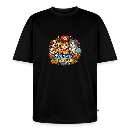 Pet Lover Forever Cute Cats & Dogs - Unisex Oversized Organic T-Shirt