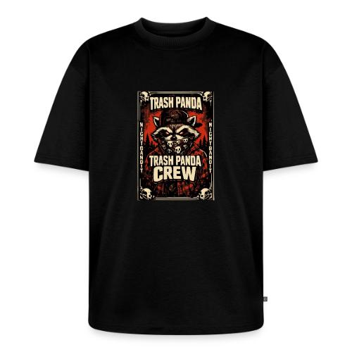 Midnight Forager Raccoon Mushroom Hunter - Unisex Oversized Organic T-Shirt