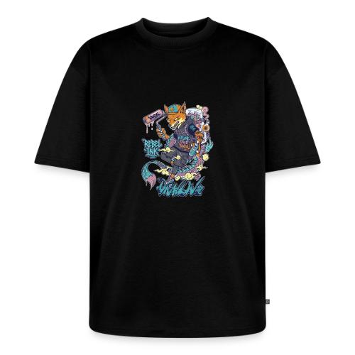Kitsune Street Rebel - Unisex Oversized Organic T-Shirt