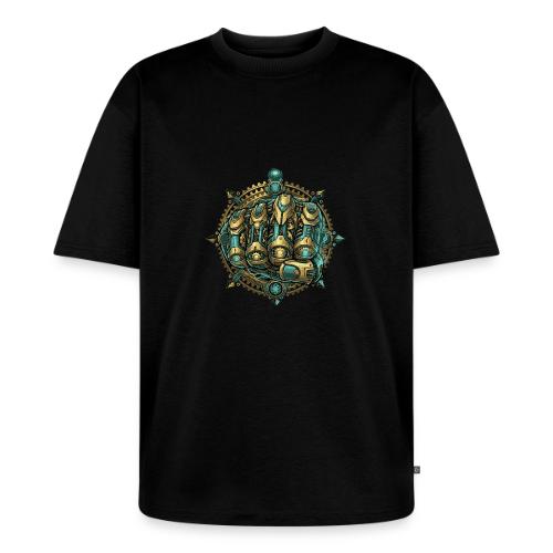 Cyberpunk Power Robot Hand - Unisex Oversized Organic T-Shirt