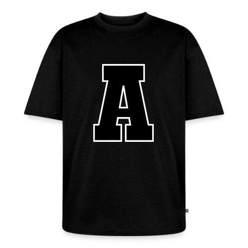 Varsity Letter A Athletic Monogram Design - Unisex Premium Oversized Organic T-Shirt