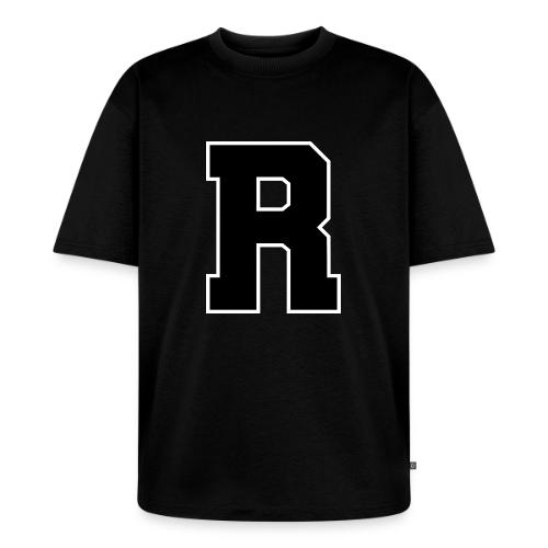 Varsity Letter R Athletic Monogram - Unisex Premium Oversized Organic T-Shirt