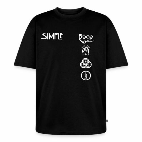 simplesymbolsvert - Unisex Premium Oversized Organic T-Shirt