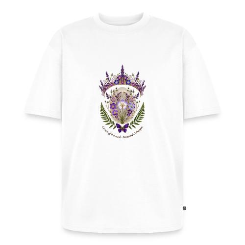 Spring Meadow Crown Tee, Cottagecore Renewal Gift - Unisex Oversized Organic T-Shirt