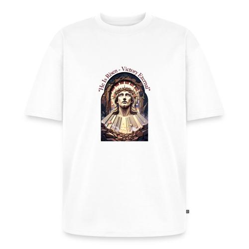 Easter He Is Risen Face of Christ T Shirt, Gift - Unisex Premium Oversized Organic T-Shirt