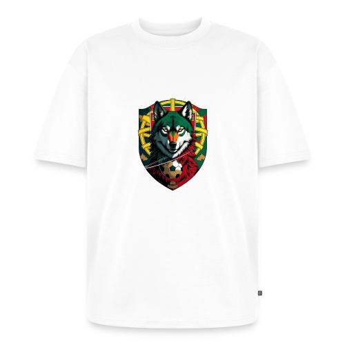 Portugal Iberian Wolf Soccer T Shirt,Football Gift - Unisex Oversized Organic T-Shirt