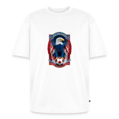 USA Eagle Emblem T Shirt, USA Soccer Pride Gift - Unisex Oversized Organic T-Shirt