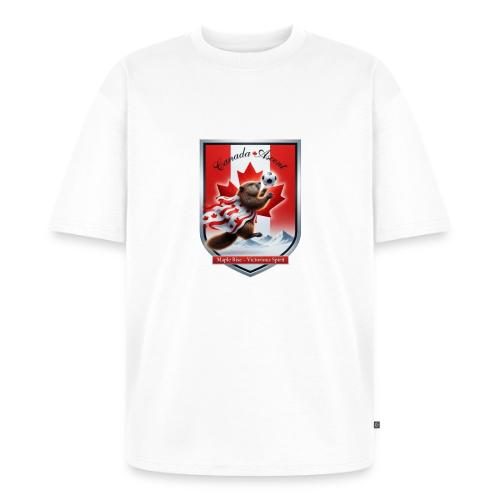 Canada Beaver Ascent T-Shirt, Canadian Pride Gift - Unisex Oversized Organic T-Shirt